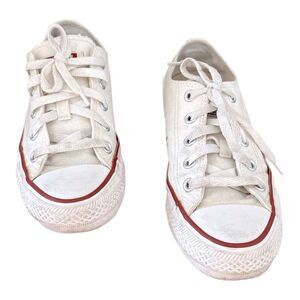 Converse White Sneakers Size 6 Women’s All Stars Low Top Men’s 4 Y2K 90s Casual